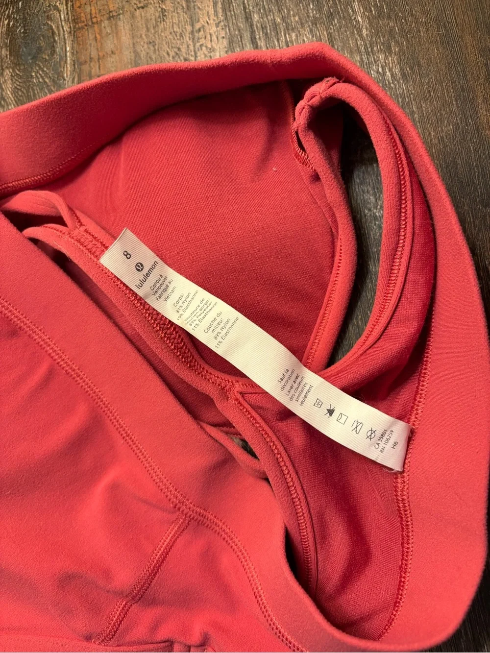 lululemon athletica Coral Pink Strappy Sports Bralette